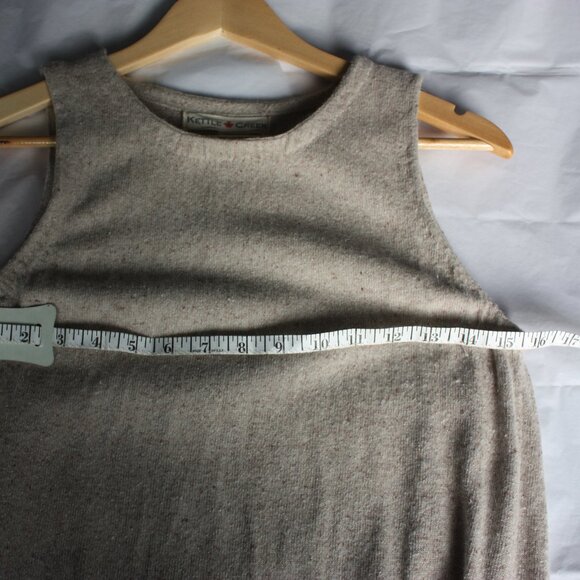 Vintage Kettle Creek Angora Blend Sleeveless Maxi Dress Size M Taupe Knit EUC - Picture 6 of 10